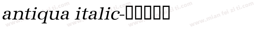 antiqua italic字体转换